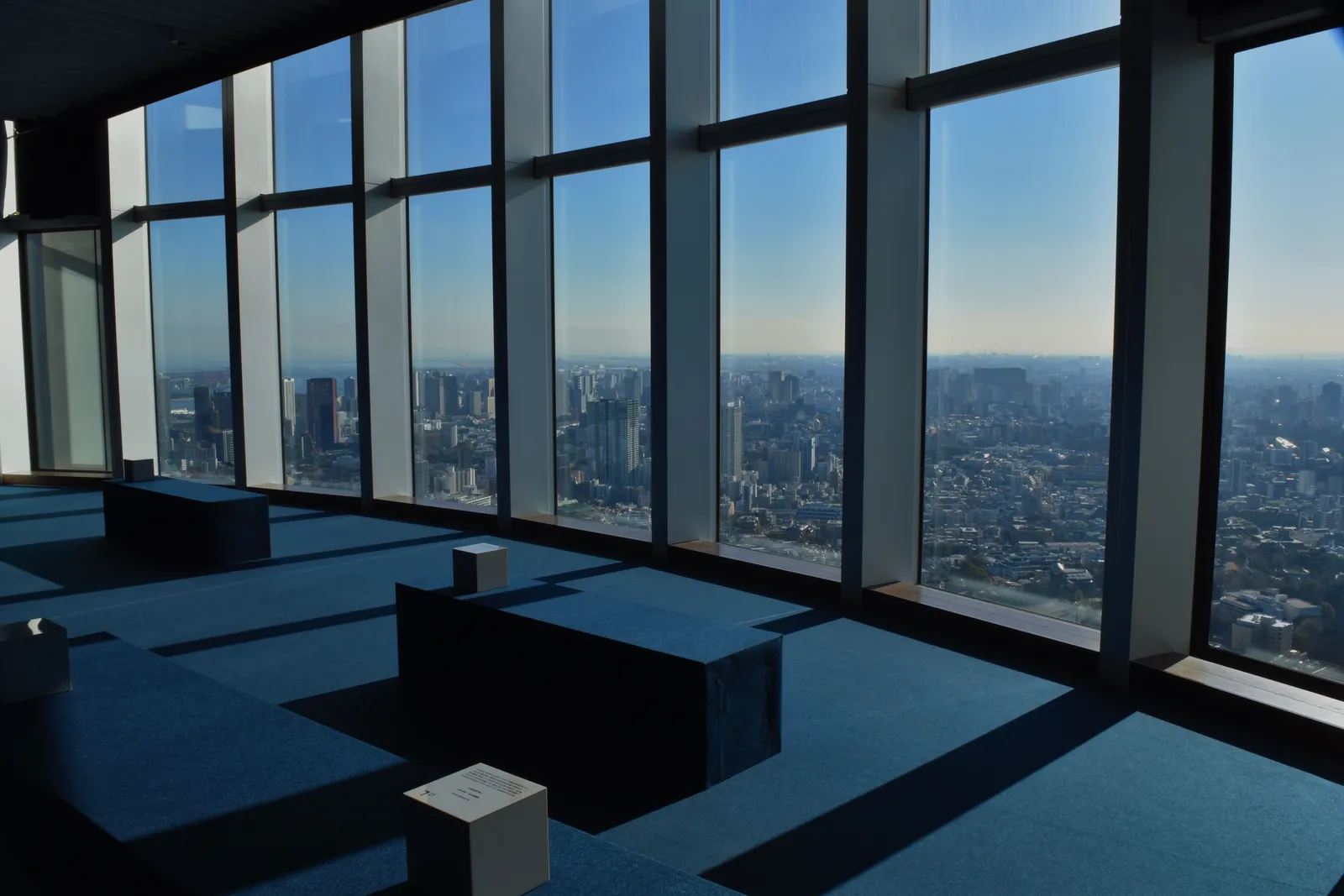 The view over Tokyo rooftops from a free observation deck with the city stretching to the horizon