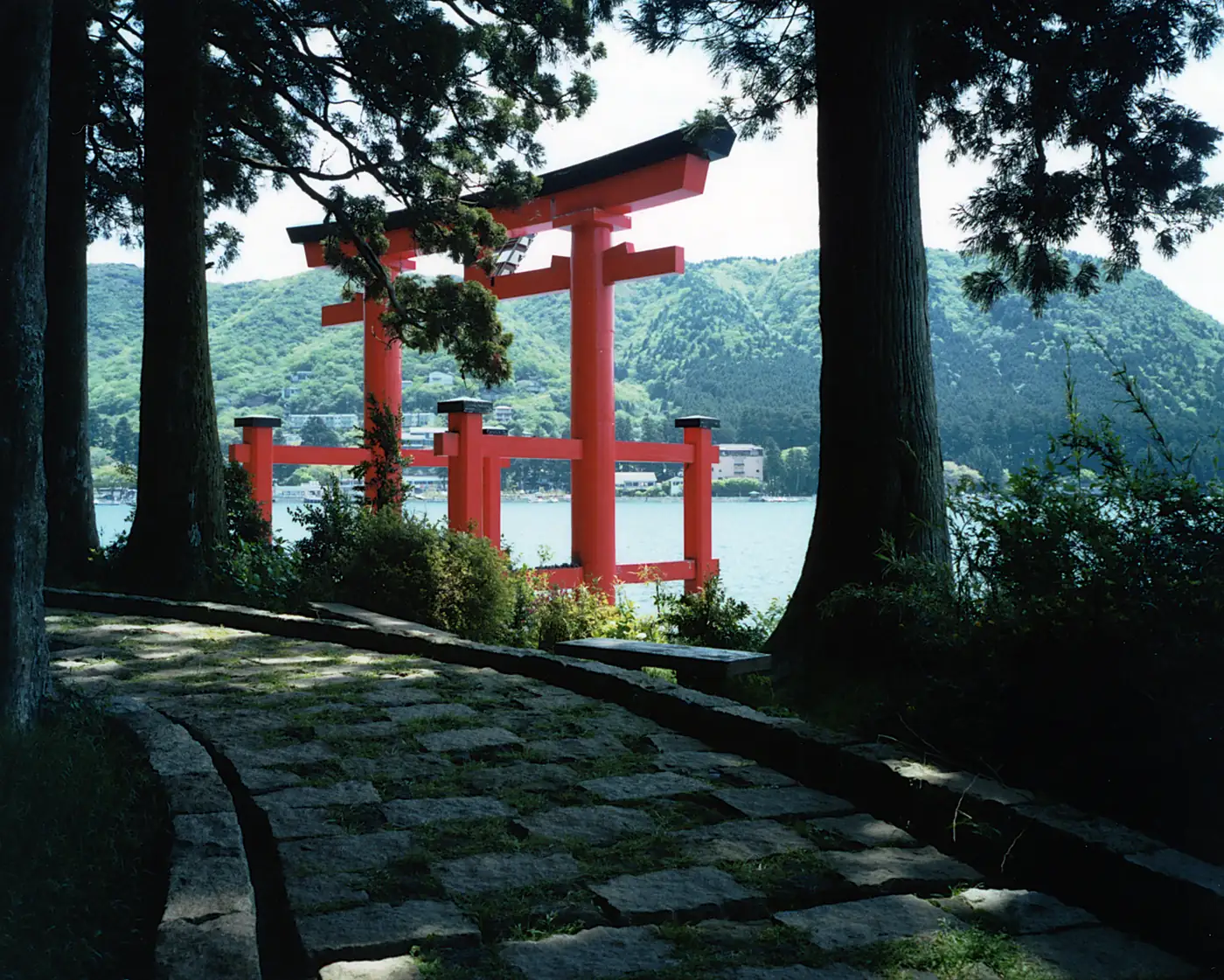 The floating torii on Lake Ashi at Hakone